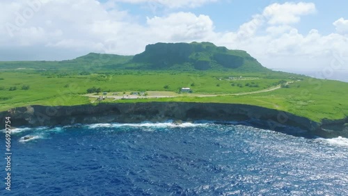 Drone view of the cliff(Banzai cliff in Saipan)_사이판 만세절벽 드론뷰