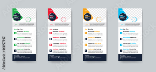 Modern creative corporate business dl flyer or rack card layout concept background flyer brochure cover template for grow up your business to the next level