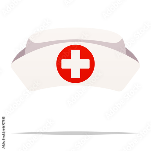 Nurse cap vector isolated illustration
