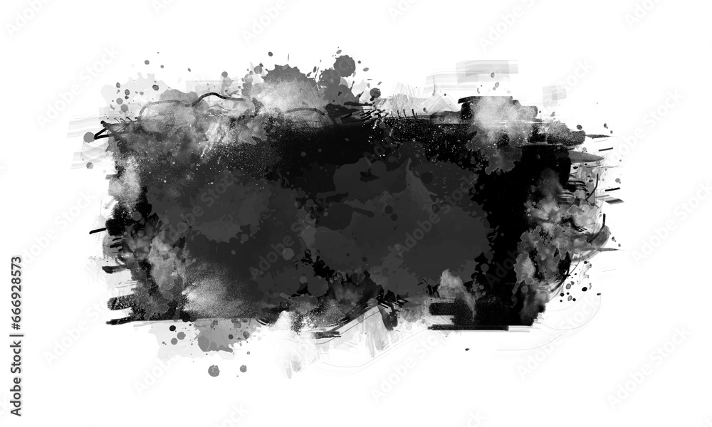 Ink splat Long Background Transparent Shape Easy to type text or photos
