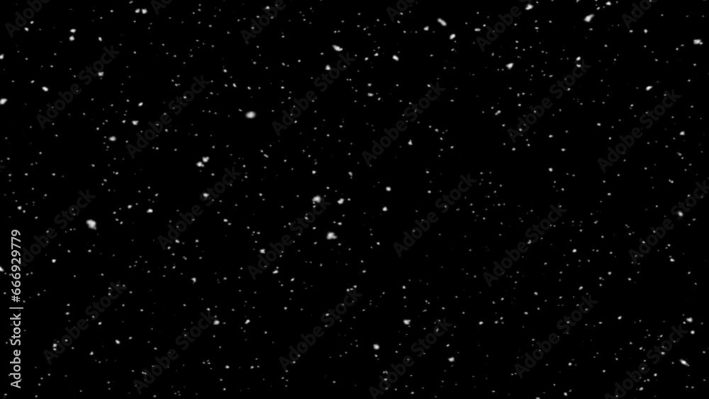 Winter Snow, Falling snow animation loop Slow motion