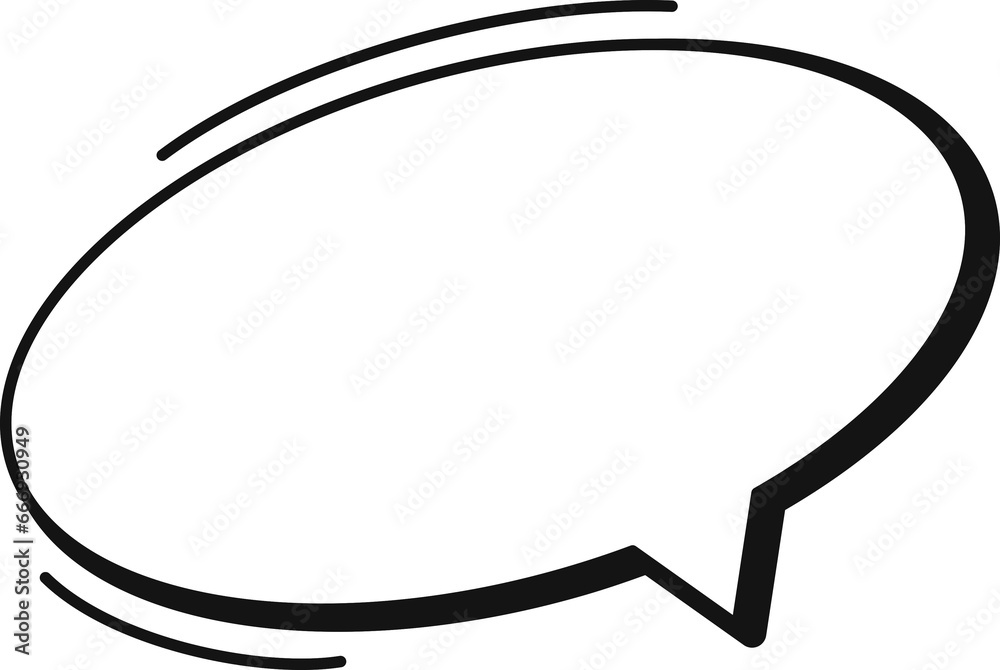 Naklejka premium Speech bubble doodle hand drawn