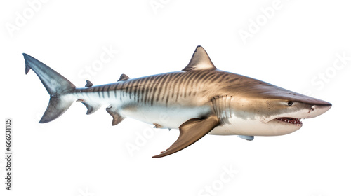 Tiger shark isolated on transparent background transparency 