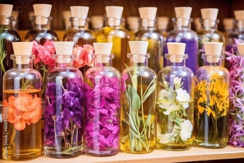 different fragrant flowers used in perfumery production