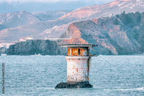 Canvas Print View of the Marin Headlands from Baker Beach in San Francisco, CA