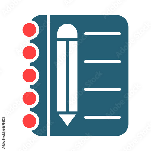 Brief Glyph Two Color Icon Design