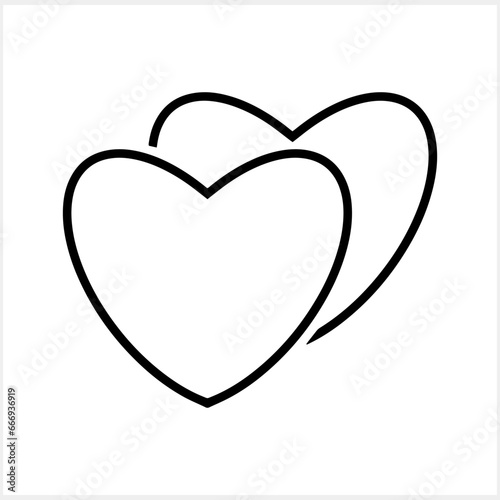 Sketch heart icon isolated. Vector stock illustration. EPS 10