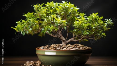 Beautiful Bonsai Tree Showing Growth and Serenity in Natural Setting