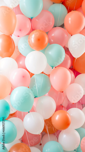 close up of colorful balloons