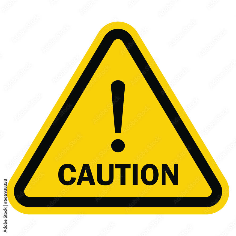 caution yellow sign. warning with black tab, vector illustration. caution yellow sign. warning with black tab, vector illustration.