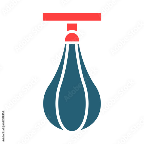 Speed Bag Glyph Two Color Icon Design