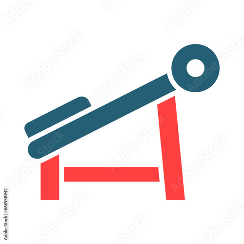 Press Simulator Glyph Two Color Icon Design