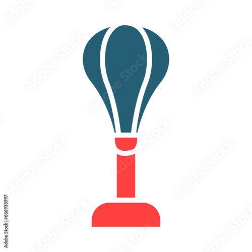 Punching Ball Glyph Two Color Icon Design