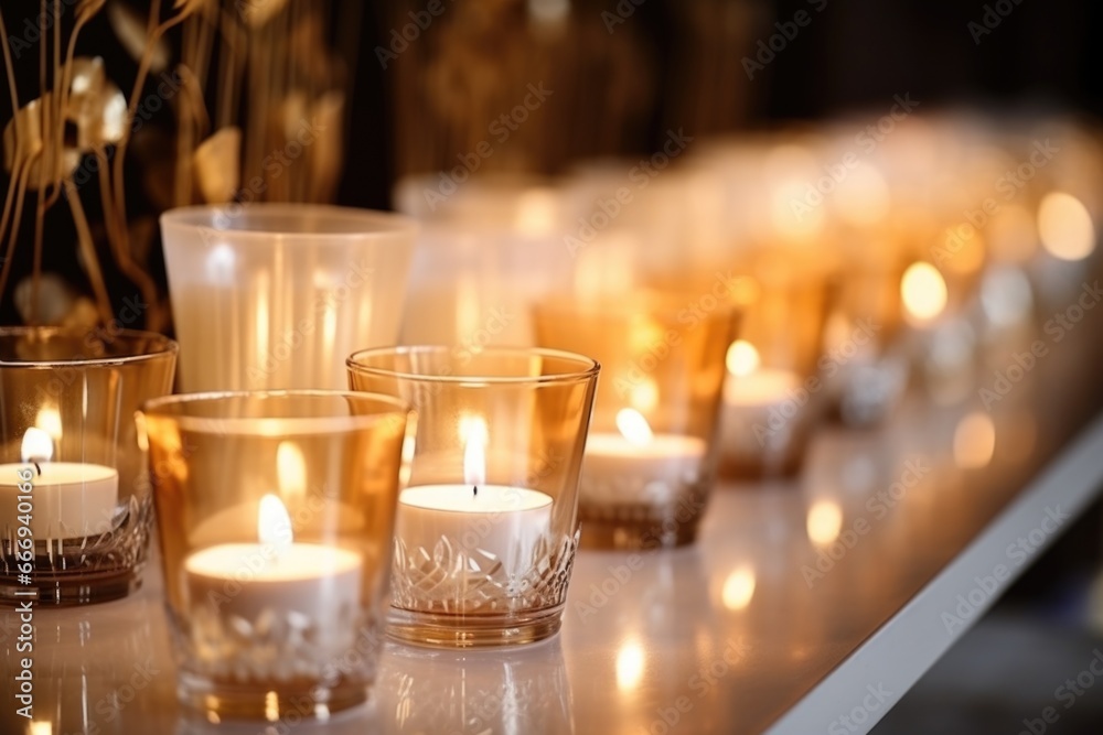 candles with customized wedding decorations