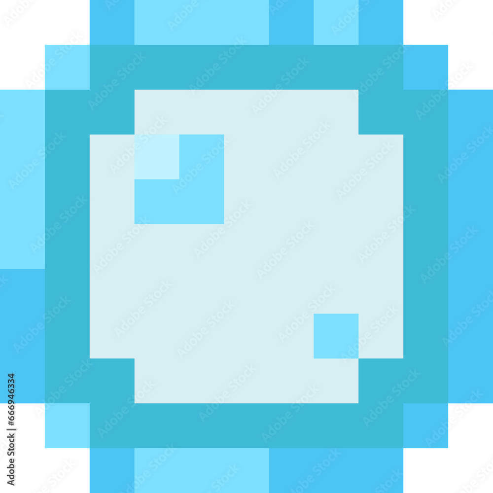 Pixel art water drop icon 6