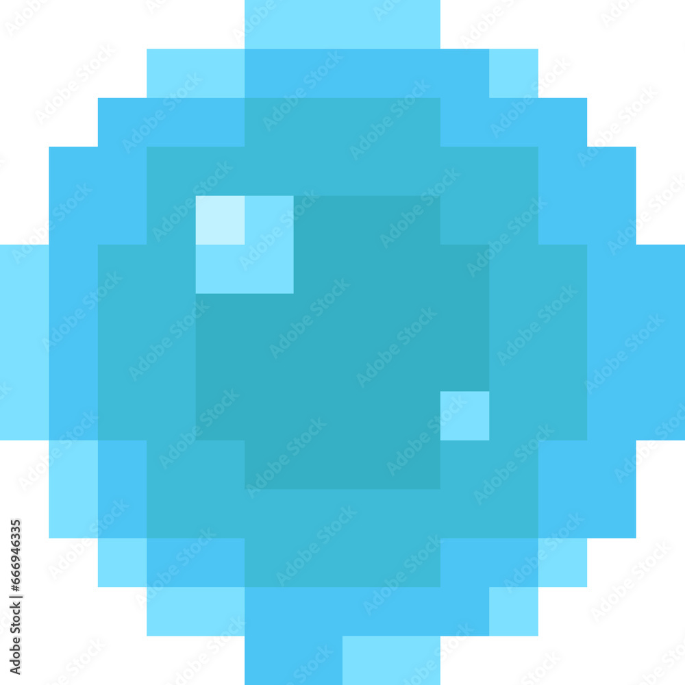Pixel art water drop icon 4 Pixel art water drop icon 4