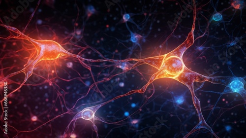 An abstract representation of interconnected neural pathways
