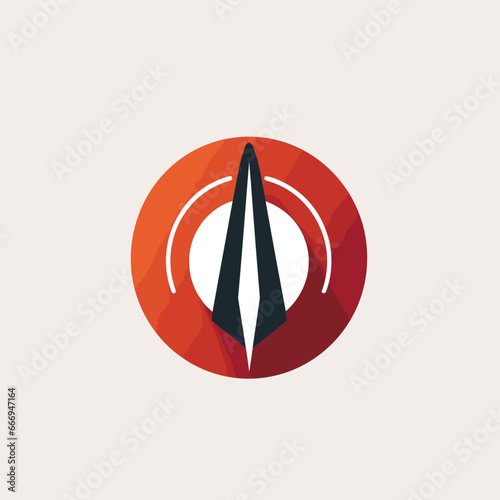 Web development filled gradient logo. New product launch. Rocket symbol. Design element. Created with artificial intelligence. Futuristic ai art for corporate branding, software platform