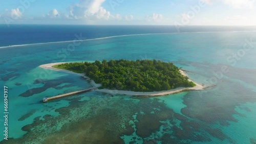 Drone view of Managaha(Garapan, Micro beach, Managaha area in Saipan)_사이판 마나가하 드론뷰