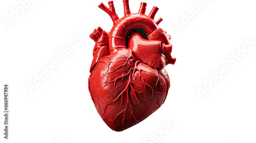 human heart model.nubes human heart.circulatory health anatomical red. photo
