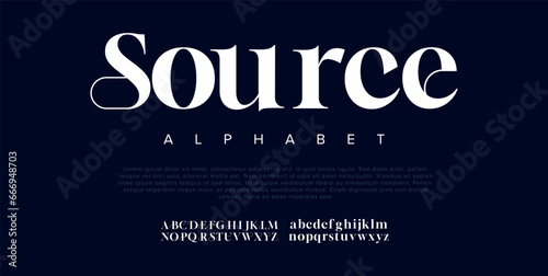 SOURCE Elegant alphabet letters font and number. Classic Lettering Minimal Fashion Designs. Typography modern serif fonts decorative vintage design concept. vector illustration