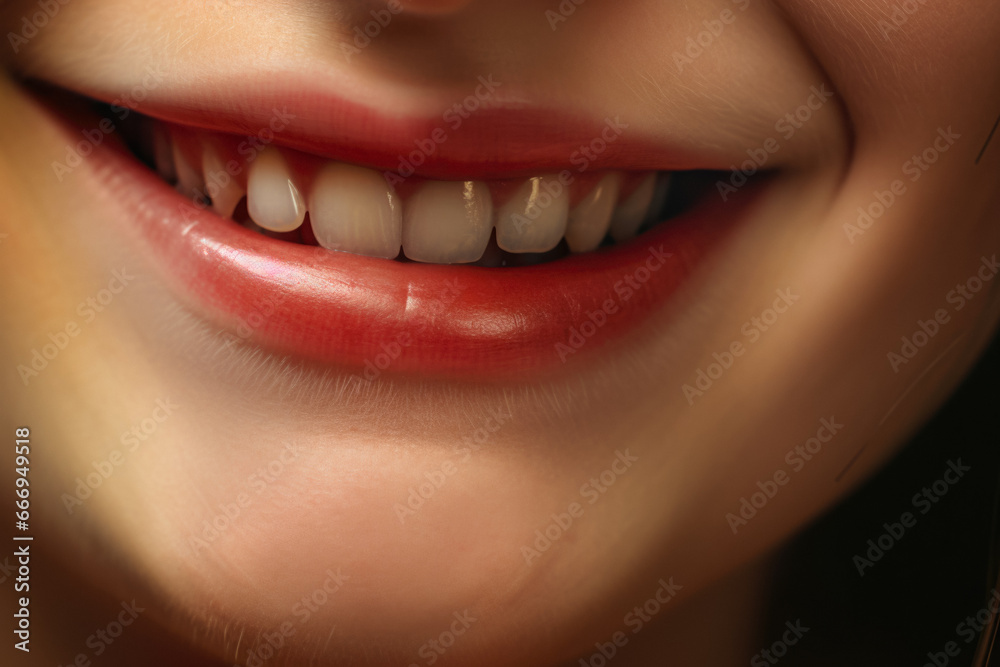 Closeup Image Of A Joyful Smile On A Blurred Background Created Using Artificial Intelligence Closeup Image Of A Joyful Smile On A Blurred Background Created Using Artificial Intelligence