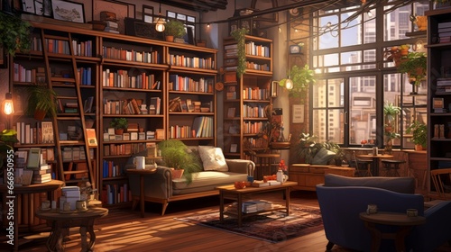 library with books