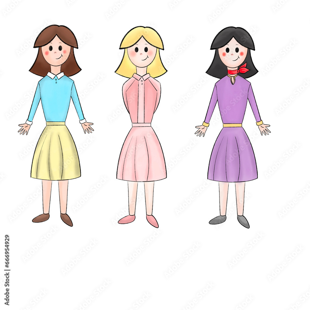 girls in dress