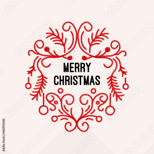 merry chrismas sign label minimalist vector design
