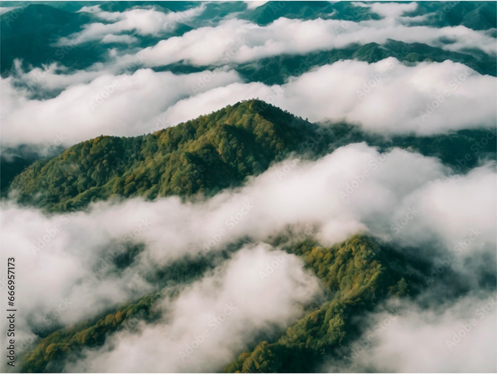 Mountain and cloud landscape 