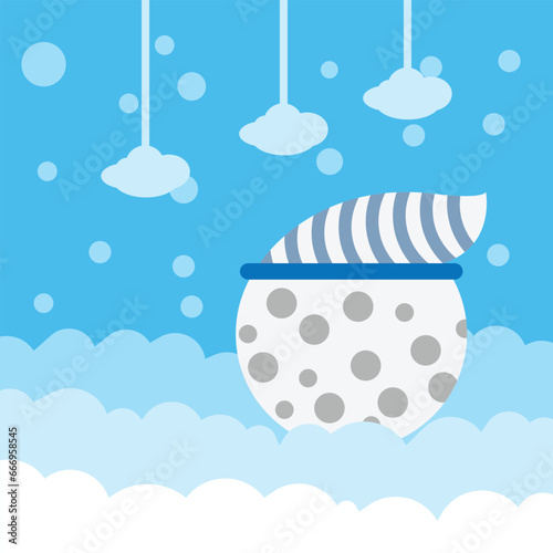 vector illustration with a cute nighttime theme, suitable for fabric patterns, pillows, blankets, etc