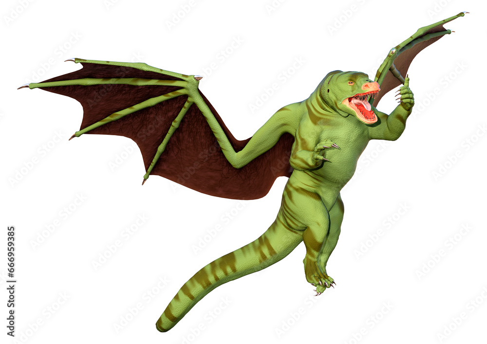 Obraz premium 3D Rendering Fairy Tale Dragon on White