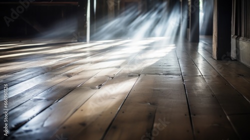 Haunted footsteps on a creaky wooden floor