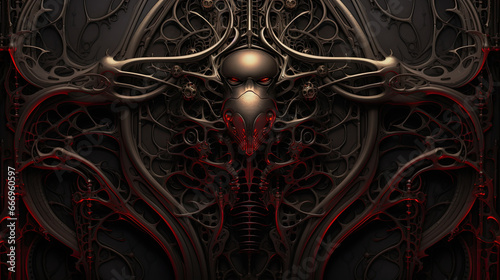 Red Biomechanical Background