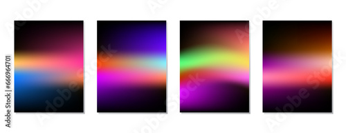 SET SOFT PASTEL GRADIENT MESH FLUID BLURRED COLOR. DARK POSTER BACKGORUND DESIGN WITH COPY SPACE AREA VECTOR TEMPLATE GOOD FOR POSTER, WALLPAPER, COVER, FRAME, FLYER, SOCIAL MEDIA 