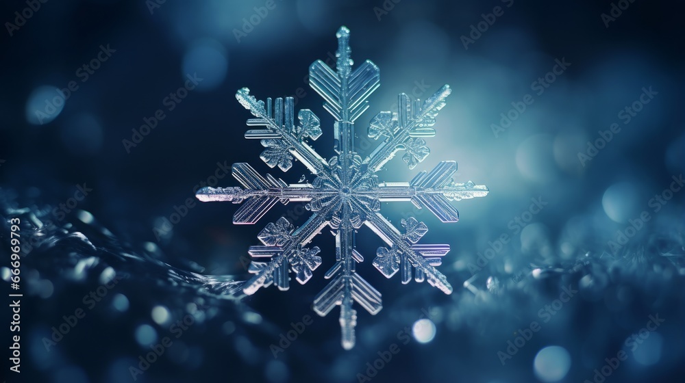Mesmerizing hyperzoom into a snowflake's delicate structure Mesmerizing hyperzoom into a snowflake's delicate structure
