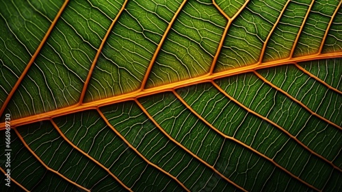 Mesmerizing hyperzoom into the intricate patterns of a leaf