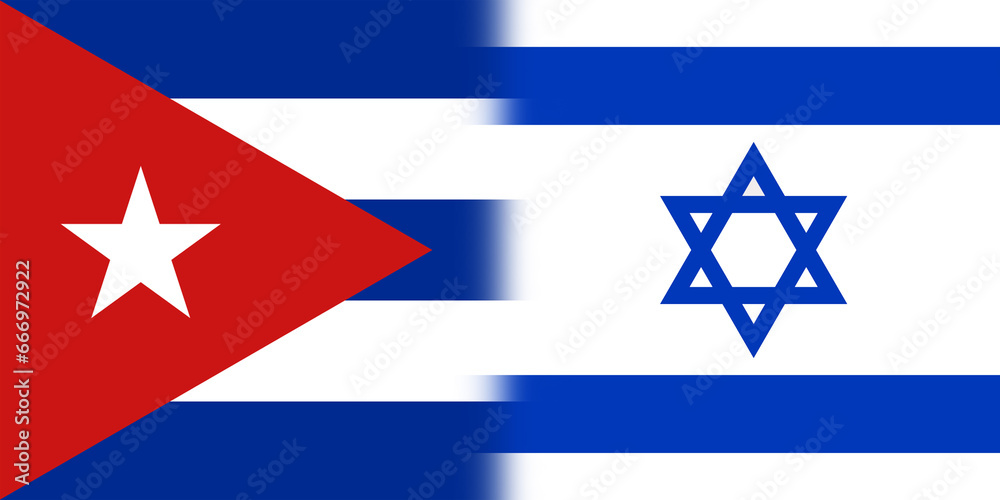 flag of Israel and Cuba in one image flag of Israel and Cuba in one image