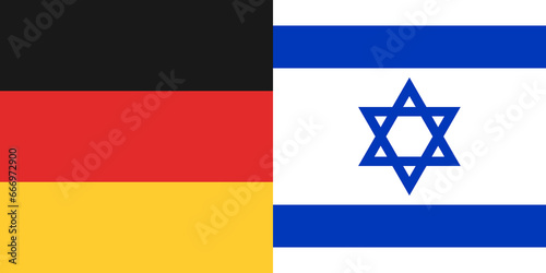 flag of Israel and Germany in one image