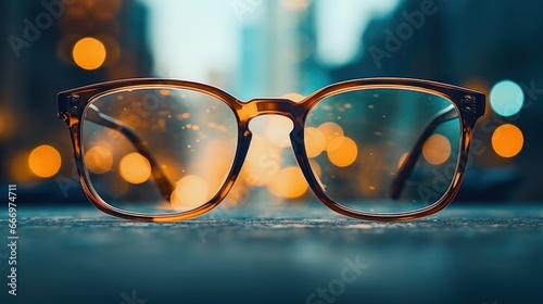 Glasses that correct eyesight from blurred to sharp