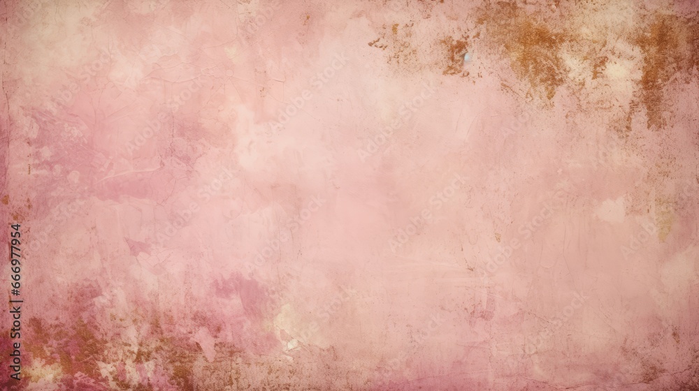 Fototapeta premium A romantic vintage pink background with aged textures