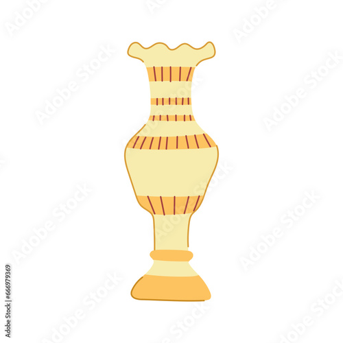 ceramic antique vase cartoon. jar craft, earthenware decorative, ancient object ceramic antique vase sign. isolated symbol vector illustration