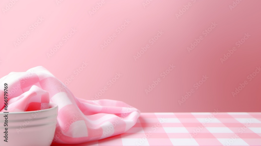 A gingham pink background for a cozy atmosphere A gingham pink background for a cozy atmosphere