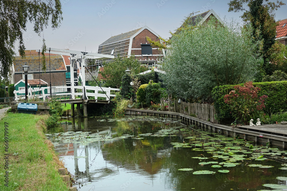 A view of the traditional village Marken A view of the traditional village Marken