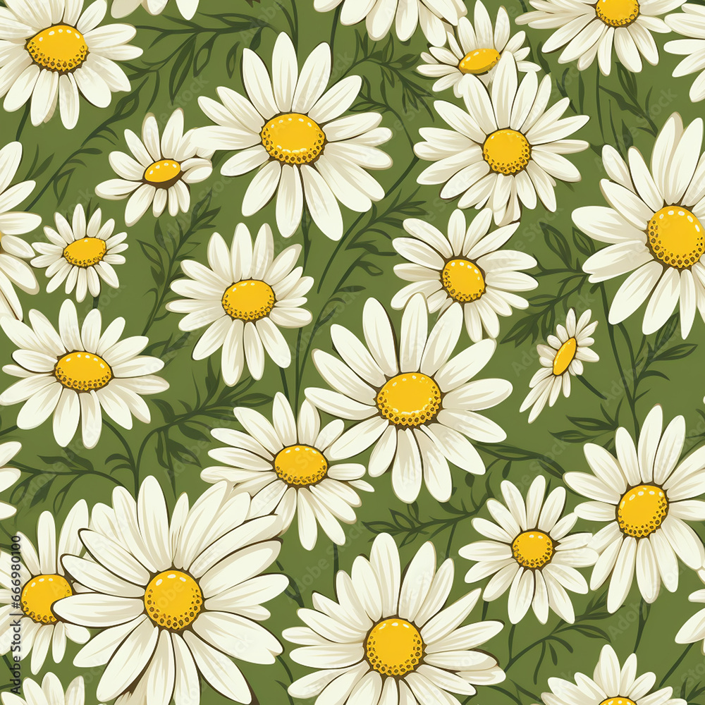 Floral daisy pattern for gift wrap design Floral daisy pattern for gift wrap design