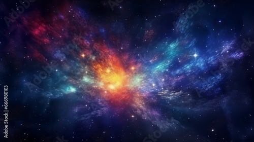 A fantasy hyper space backdrop with cosmic phenomena
