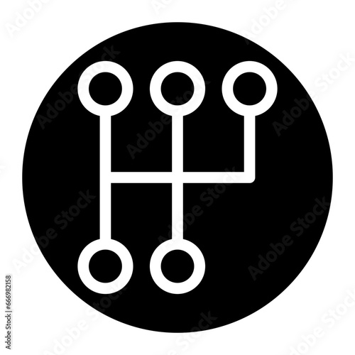 gearshift glyph icon