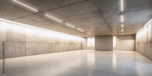 Empty clean concrete space