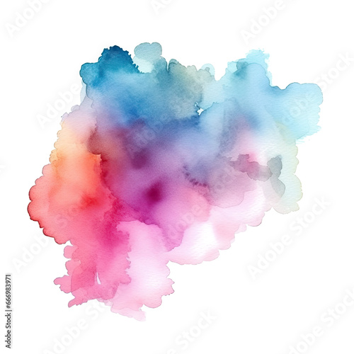Color burst: abstract multicolored smoke with vibrant hues and isolated particles on transparent background.