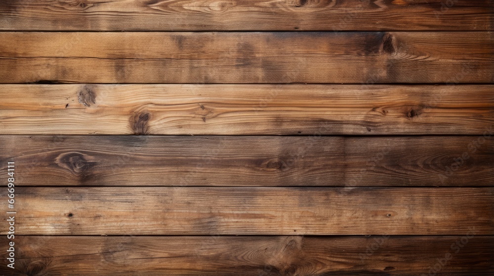Naklejka premium A banner featuring a rustic wood plank background